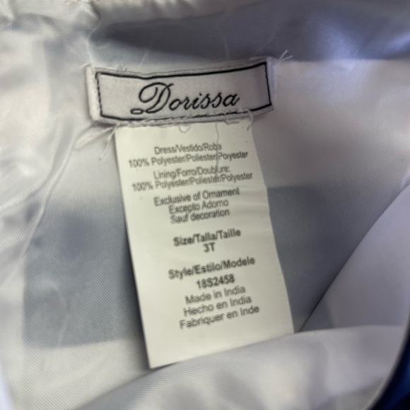 Dorissa navy blue and white stripped Easter dress size 3T NWT - Picture 3 of 3